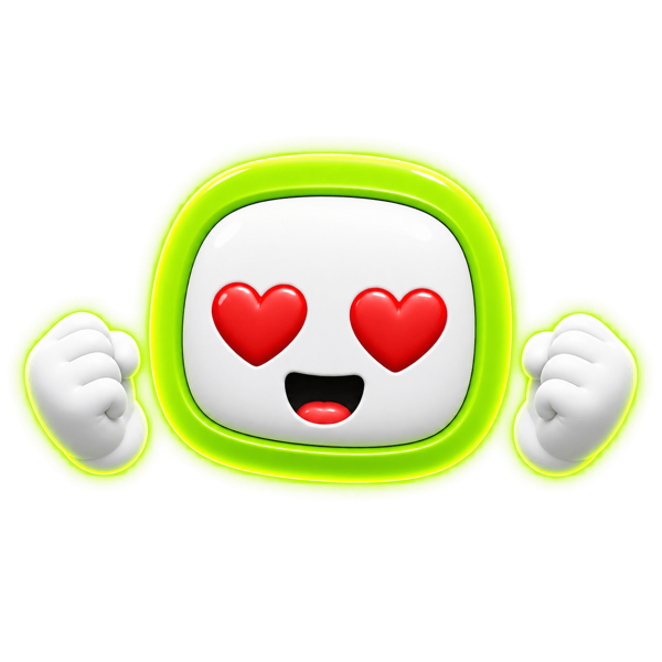 WEN mascot with heart eyes